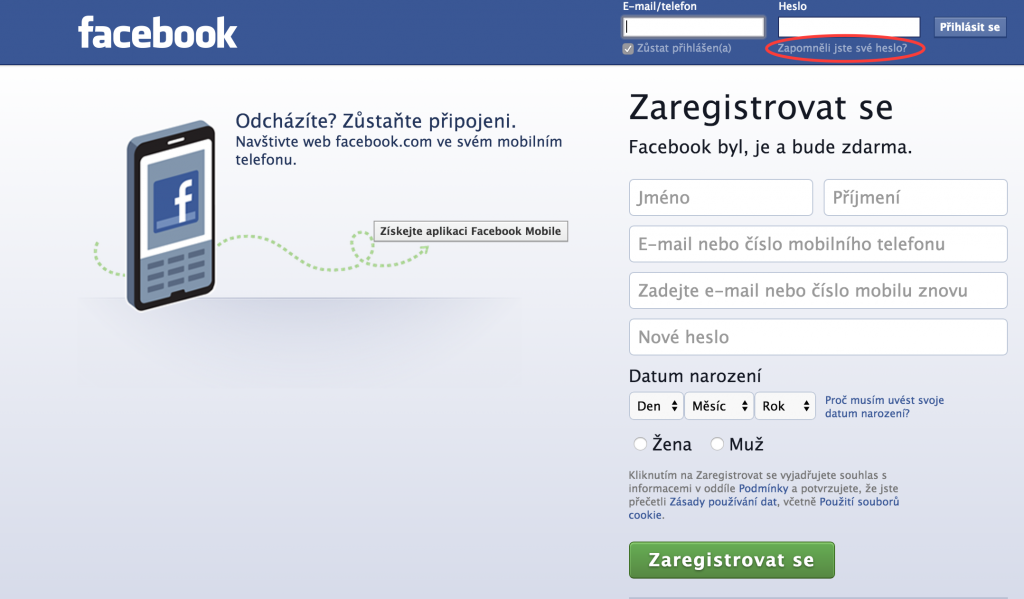 Jak zjistit heslo na FB bez emailu?